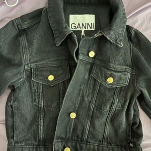 GANNI Black Denim Jacket